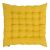 Подушка на стул из стираного льна горчичного цвета из коллекции Essential, 40х40x4 см, Tkano