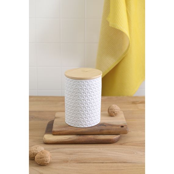 Банка для хранения керамическая Farah, 900 мл, белая, Liberty Jones, изображение 2