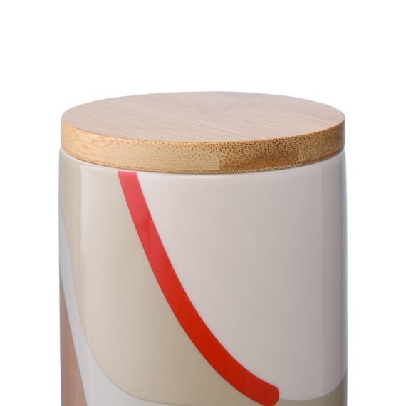 Банка для хранения бежевого цвета с авторским принтом из коллекции Freak Fruit, 275мл, Tkano, изображение 4