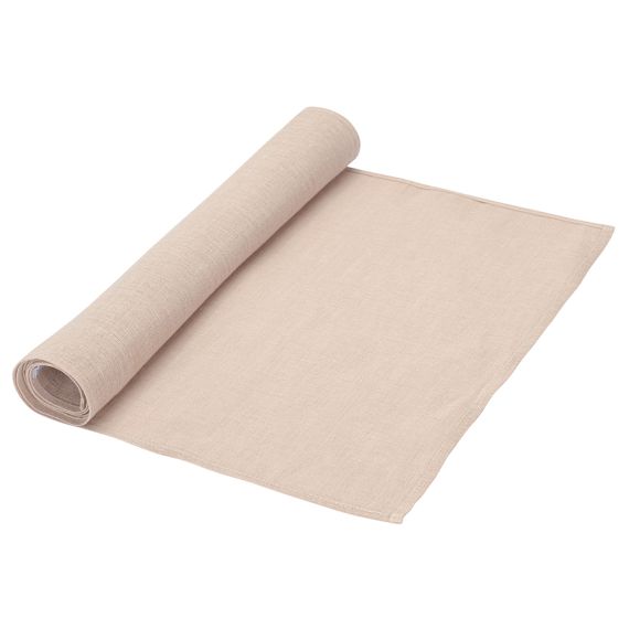 Дорожка на стол из стираного льна бежевого цвета из коллекции Essential, 45х150 см, Tkano, изображение 3