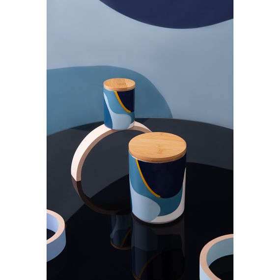 Банка для хранения синего цвета с авторским принтом из коллекции Freak Fruit, 275мл, Tkano, изображение 2