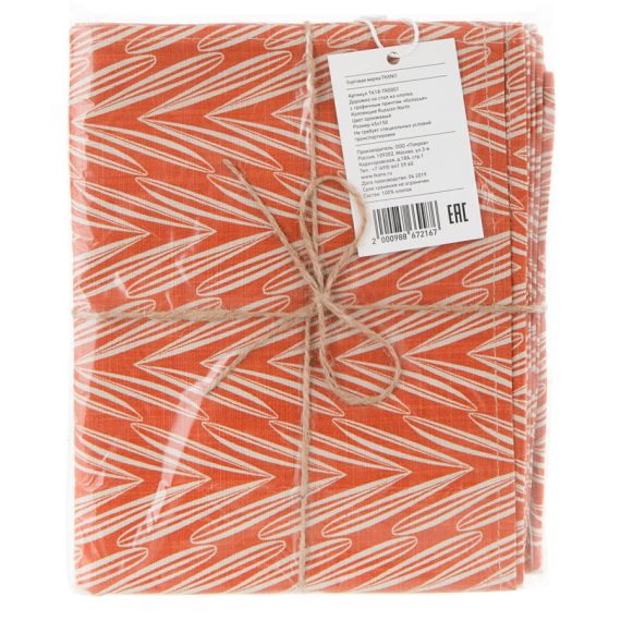 Дорожка на стол из хлопка с графичным принтом Колосья Russian North, 45х150 см, Tkano, изображение 2