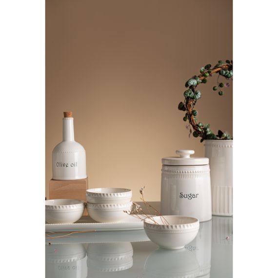 Банка для сахара белого цвета из коллекции Kitchen Spirit, 820 мл, Tkano, изображение 2