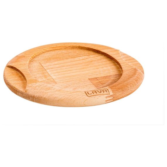 Сковорода круглая чугунная на деревянной подставке, 12 см, LAVA, изображение 3