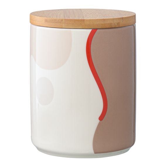 Банка для хранения бежевого цвета с авторским принтом из коллекции Freak Fruit, 1,25л, Tkano, изображение 3