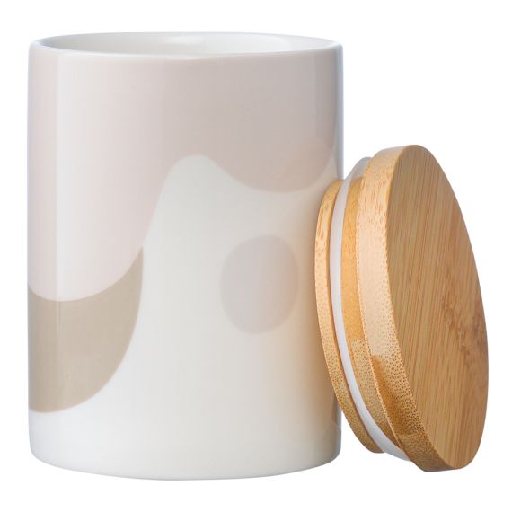 Банка для хранения бежевого цвета с авторским принтом из коллекции Freak Fruit, 275мл, Tkano, изображение 3