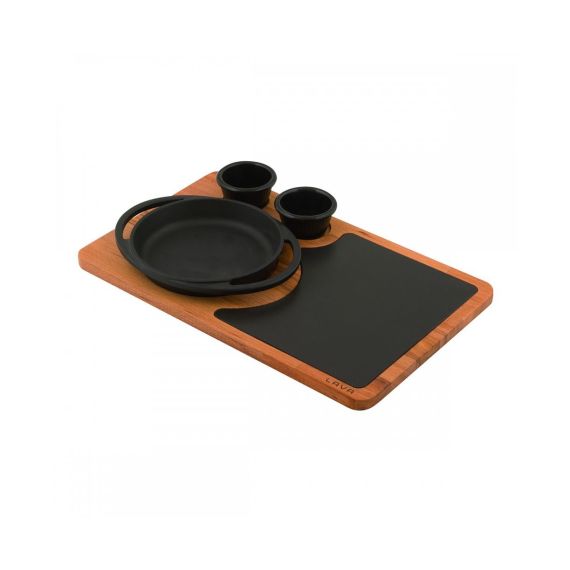 Сковорода чугунная на деревянной подставке, 16 см, LAVA, изображение 2