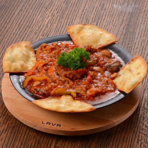 Тарелка круглая чугунная на деревянной подставке, 21 см, LAVA, изображение 5