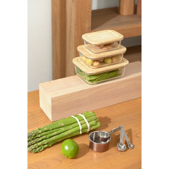 Контейнер для запекания и хранения  с крышкой из бамбука, 1050 мл, Smart Solutions, изображение 10