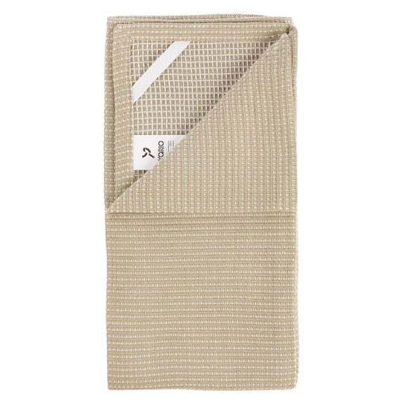 Набор из двух кухонных вафельных полотенец  бежевого цвета из коллекции Essential, 50х70 см, Tkano, изображение 4