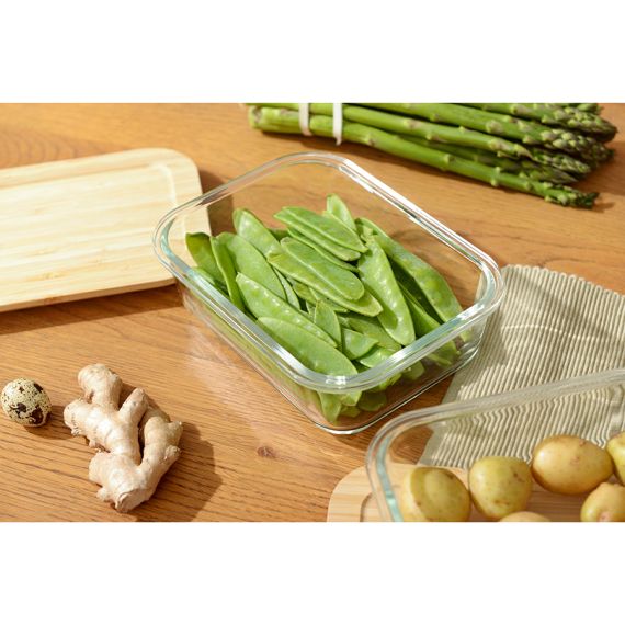 Контейнер для запекания и хранения  с крышкой из бамбука, 1050 мл, Smart Solutions, изображение 3
