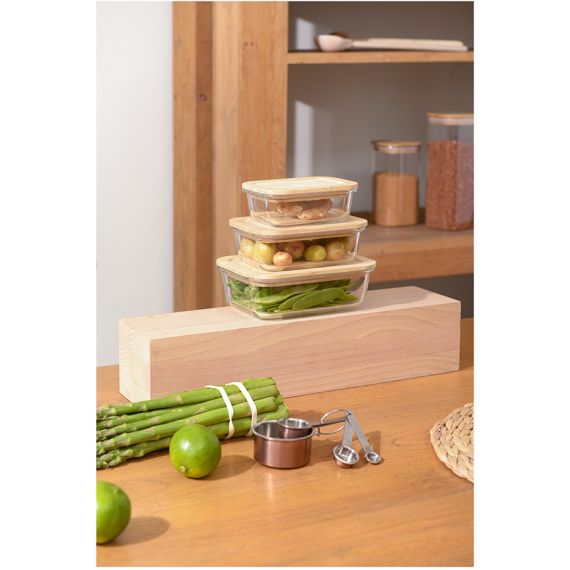 Контейнер для запекания и хранения  с крышкой из бамбука, 370 мл, Smart Solutions, изображение 10