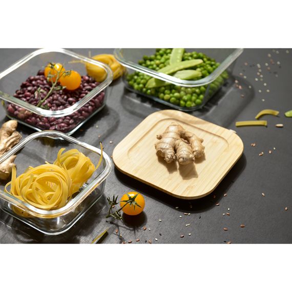 Контейнер для запекания и хранения  с крышкой из бамбука, 320 мл, Smart Solutions, изображение 5