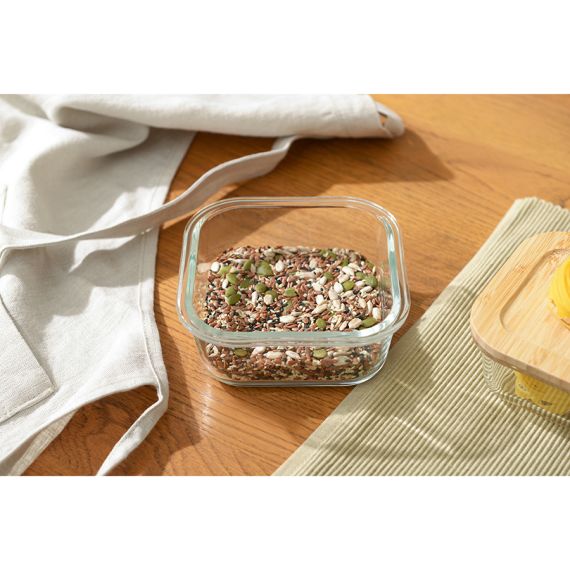 Контейнер для запекания и хранения  с крышкой из бамбука, 520 мл, Smart Solutions, изображение 2