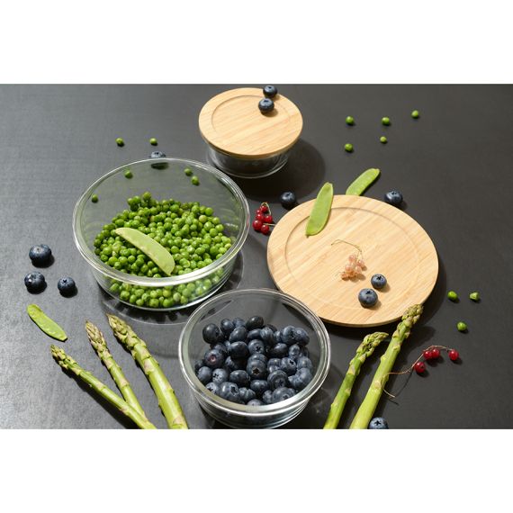 Контейнер для запекания и хранения  с крышкой из бамбука, 950 мл, Smart Solutions, изображение 5