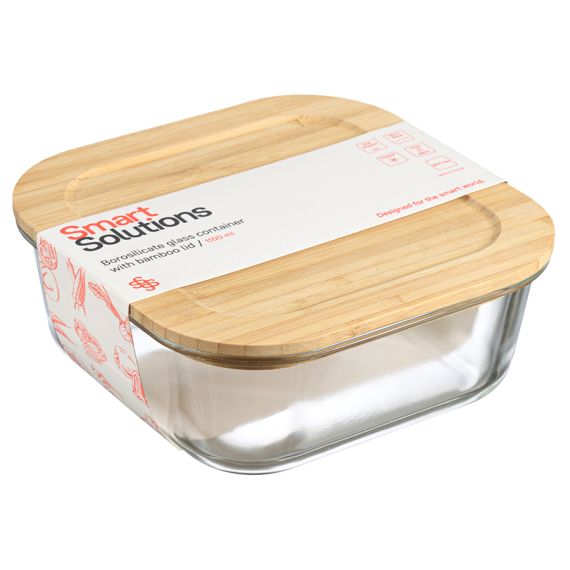 Контейнер для запекания и хранения  с крышкой из бамбука, 1100 мл, Smart Solutions, изображение 6