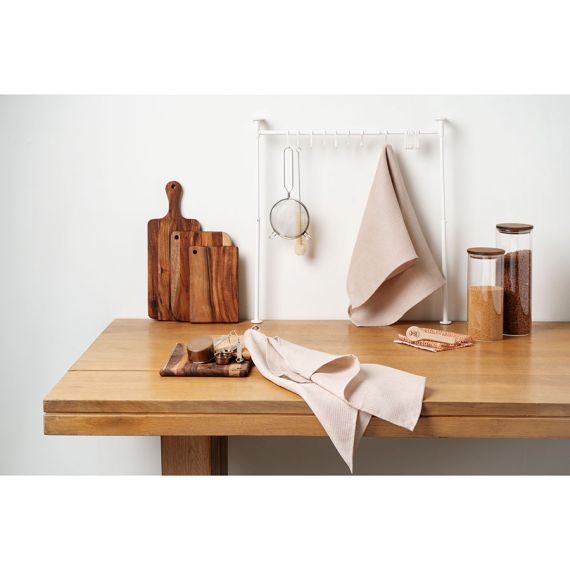 Набор из двух вафельных полотенец изо льна бежевого цвета из коллекции Essential, 50х70 см, Tkano, изображение 9