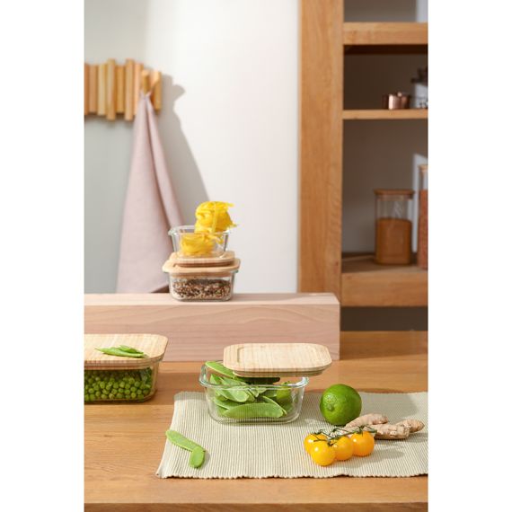 Контейнер для запекания и хранения  с крышкой из бамбука, 800 мл, Smart Solutions, изображение 5