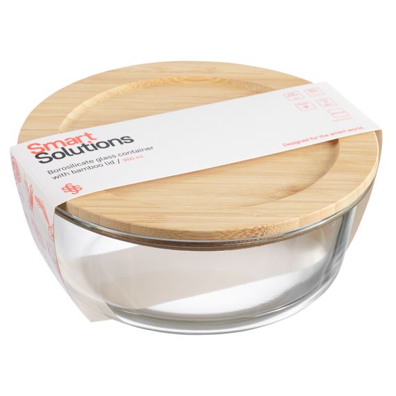 Контейнер для запекания и хранения  с крышкой из бамбука, 950 мл, Smart Solutions, изображение 9