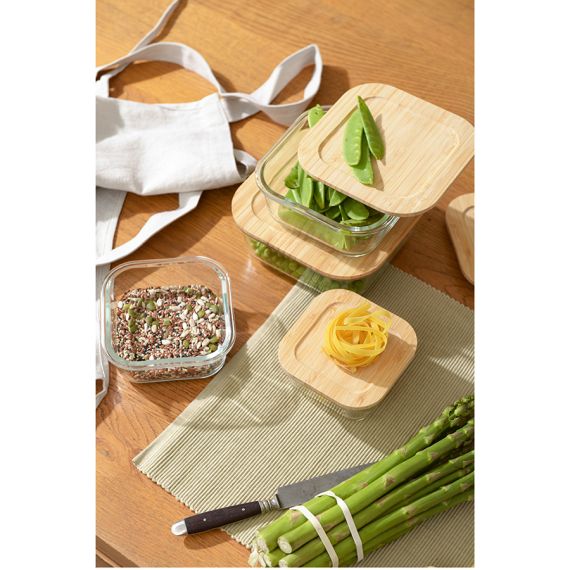 Контейнер для запекания и хранения  с крышкой из бамбука, 320 мл, Smart Solutions, изображение 3