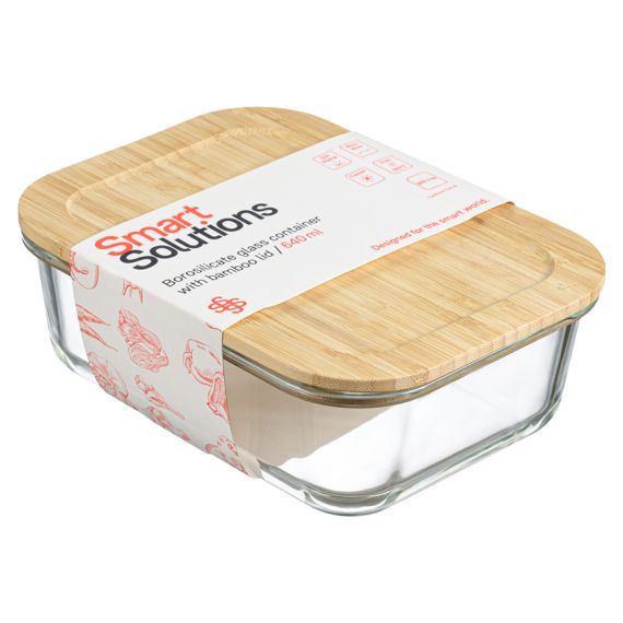 Контейнер для запекания и хранения  с крышкой из бамбука, 640 мл, Smart Solutions, изображение 8
