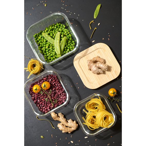 Контейнер для запекания и хранения  с крышкой из бамбука, 1100 мл, Smart Solutions, изображение 3