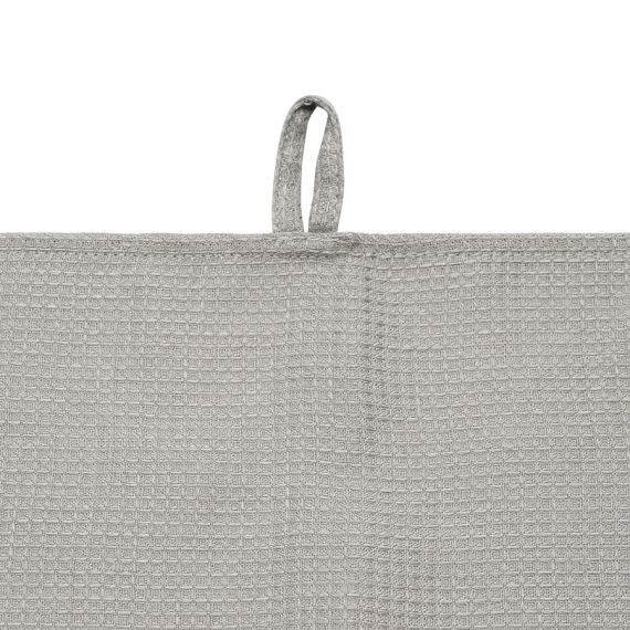 Набор из двух вафельных полотенец изо льна серого цвета из коллекции Essential, 50х70 см, Tkano, изображение 5