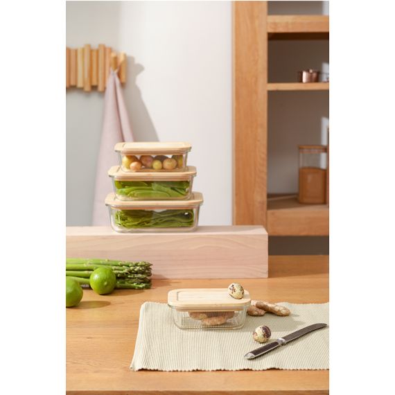 Контейнер для запекания и хранения  с крышкой из бамбука, 370 мл, Smart Solutions, изображение 2