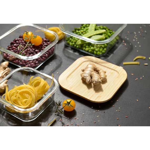 Контейнер для запекания и хранения  с крышкой из бамбука, 520 мл, Smart Solutions, изображение 5