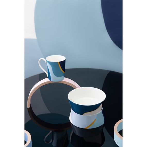 Набор из двух салатников синего цвета с авторским принтом из коллекции Freak Fruit, 16см, Tkano, изображение 8