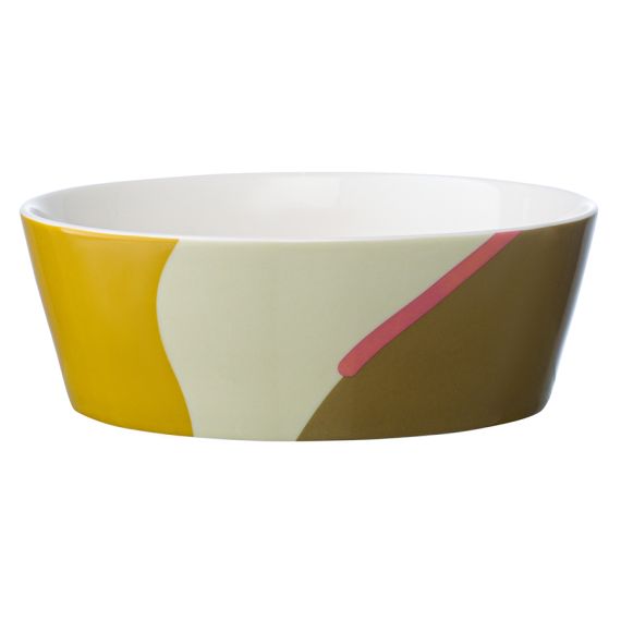 Набор из двух салатников горчичного цвета с авторским принтом из коллекции Freak Fruit, 16см, Tkano, изображение 2