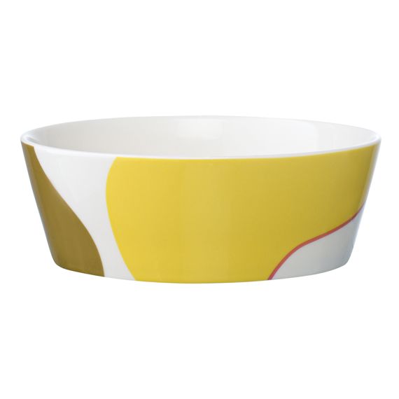 Набор из двух салатников горчичного цвета с авторским принтом из коллекции Freak Fruit, 16см, Tkano, изображение 3