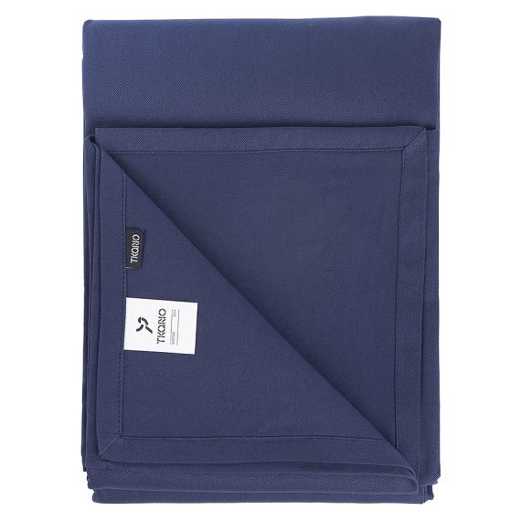 Скатерть из хлопка темно-синего цвета из коллекции Essential, 170х170 см, Tkano, изображение 4