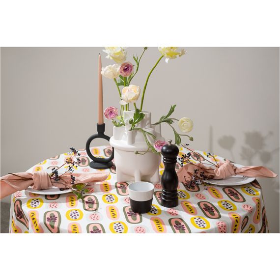 Салфетка под приборы из умягченного льна розово-пудрового цвета из коллекции Essential, 35х45 см, Tkano, изображение 5