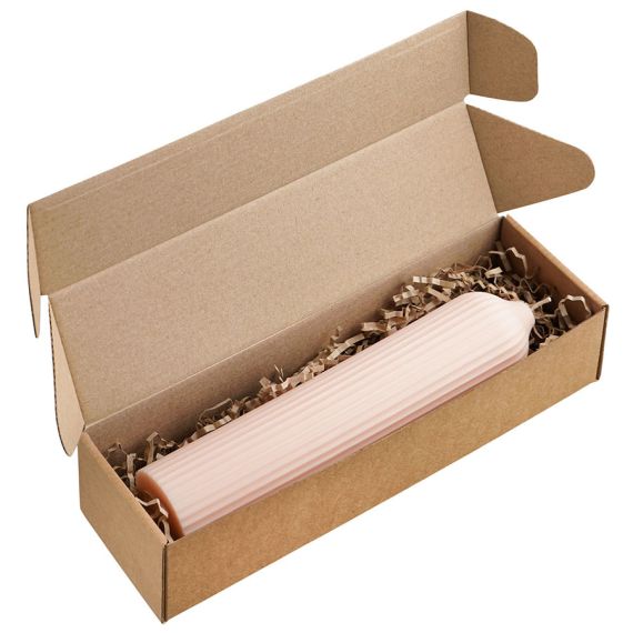 Свеча декоративная бежево-розового цвета из коллекции Edge, 25,5 см, Tkano, изображение 10