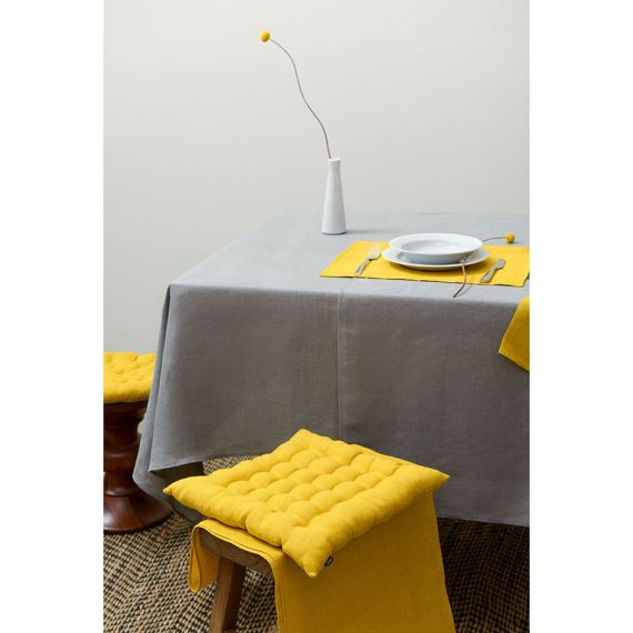 Скатерть из стираного льна серого цвета из коллекции Essential, 170х170 см, Tkano, изображение 8