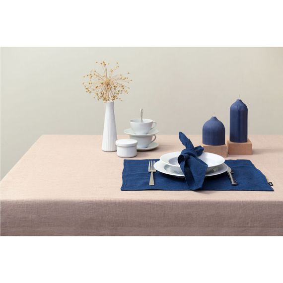 Салфетка под приборы из стираного льна синего цвета из коллекции Essential, 35х45 см, Tkano, изображение 3