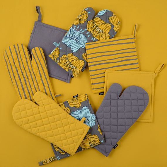 Прихватка-варежка из хлопка серого цвета из коллекции Essential, 33х17,5 см, Tkano, изображение 2