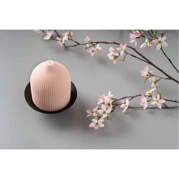 Свеча декоративная бежево-розового цвета из коллекции Edge, 10,5 см, Tkano, изображение 4