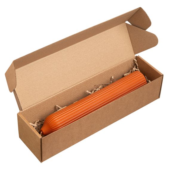 Свеча декоративная оранжевого цвета из коллекции Edge, 25,5см, Tkano, изображение 6