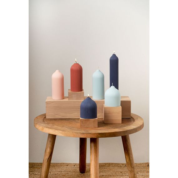 Свеча декоративная синего цвета из коллекции Edge, 10,5 см, Tkano, изображение 12