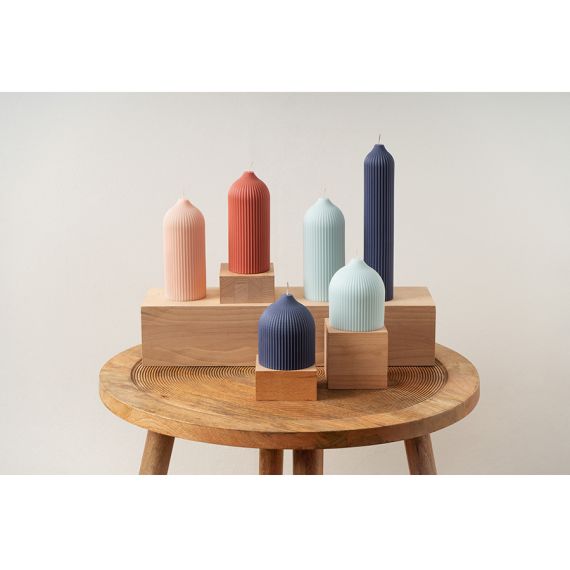 Свеча декоративная синего цвета из коллекции Edge, 10,5 см, Tkano, изображение 10