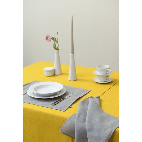 Салфетка под приборы из стираного льна серого цвета из коллекции Essential, 35х45 см, Tkano, изображение 6