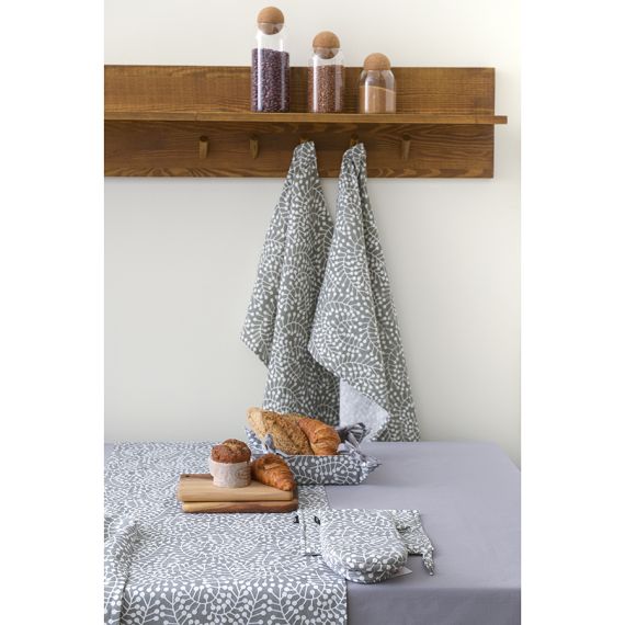 Прихватка серого цвета с принтом Спелая Смородина из коллекции Scandinavian touch, 22х22 см, Tkano, изображение 2