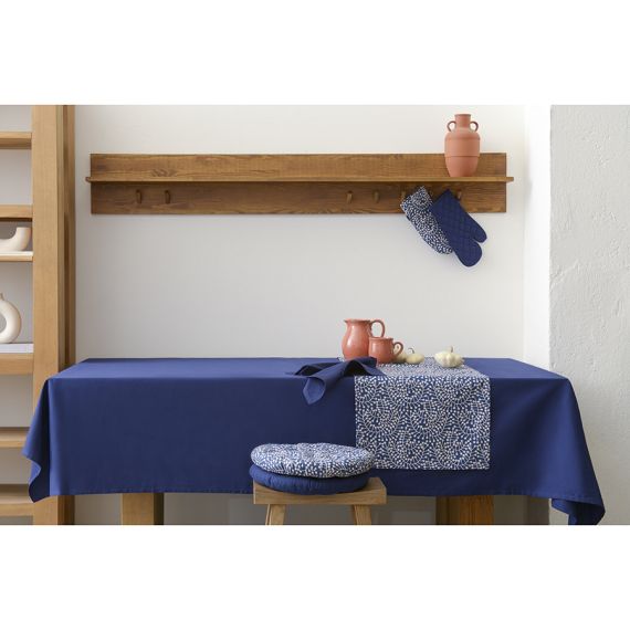 Скатерть из хлопка темно-синего цвета из коллекции Essential, 170х170 см, Tkano, изображение 2