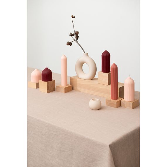 Свеча декоративная бордового цвета из коллекции Edge, 10,5см, Tkano, изображение 2