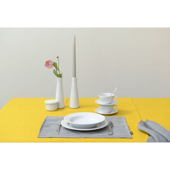 Салфетка под приборы из стираного льна серого цвета из коллекции Essential, 35х45 см, Tkano, изображение 5