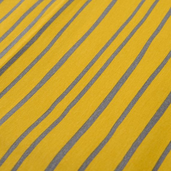 Скатерть из хлопка горчичного цвета с принтом Полоски из коллекции Prairie, 170х170 см, Tkano, изображение 3