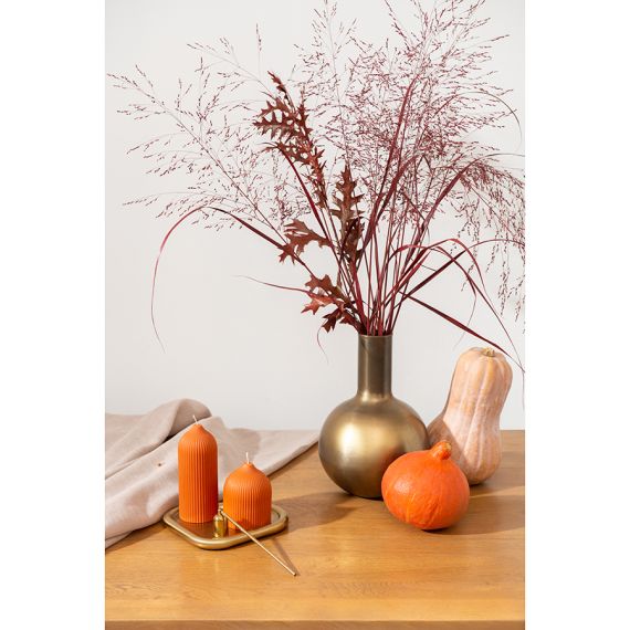 Свеча декоративная оранжевого цвета из коллекции Edge, 16,5см, Tkano, изображение 3