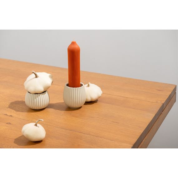 Свеча декоративная оранжевого цвета из коллекции Edge, 25,5см, Tkano, изображение 4